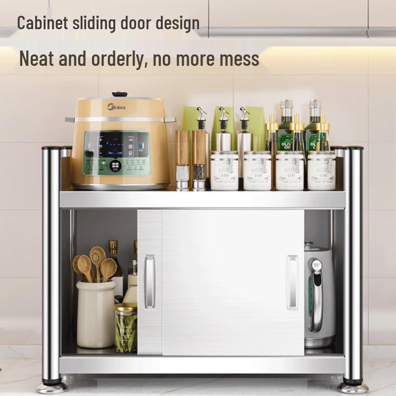 Yingbai Kitchen Countertop Pot and Spice Storage Cabinet