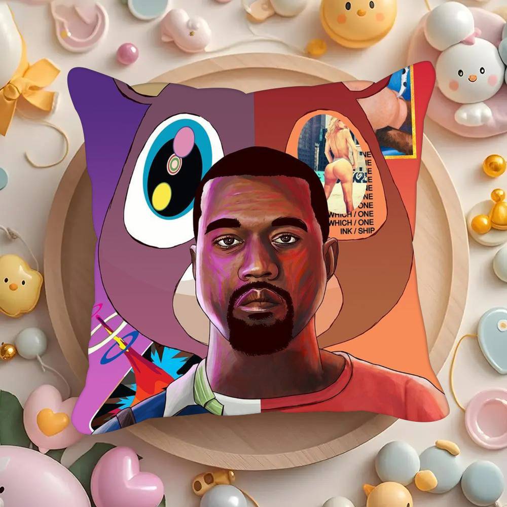 Певец Забавный K-KanyES W-Wests Наволочки чехлы для подушек гостиные диваны домашний декор подарки