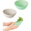 Set of 2: Foldable Silicone Colander for Draining Vegetables, Squeezing Lemon Juice, Salting, and As a Food Cover. Multi-purpose Silicone Colander. Fo