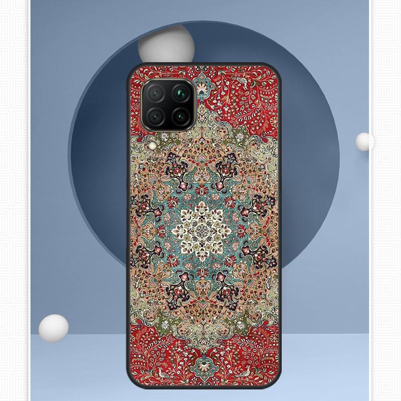Персидский ковер Цветочный узор Для Huawei P30 P60 Pro P20 P40 Lite Nova 9 10 SE 12s 12i 11i 8i Y91 Y60 Y70 Y72 Y90 Y61 Чехол