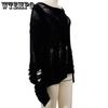 Полый свитер с черной дырой, длинный пуловер неправильного дизайна, свободный повседневный женский топ в стиле панк, уличная одежда в американском стиле Spicy Girl
