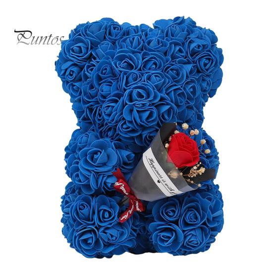 Подарочная коробка с preserved-розой в виде мишки, искусственный вечный цветок, подарок, украшение для девушки, жены, мамы, бабушки, на День святого Валентина, годовщину, день рождения, в прозрачной упаковке