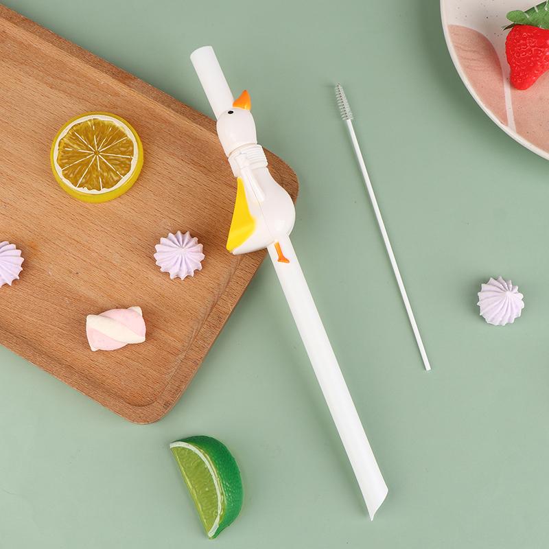 1 шт., длинная соломинка для гуся с кистями, многоразовая соломка большого диаметра