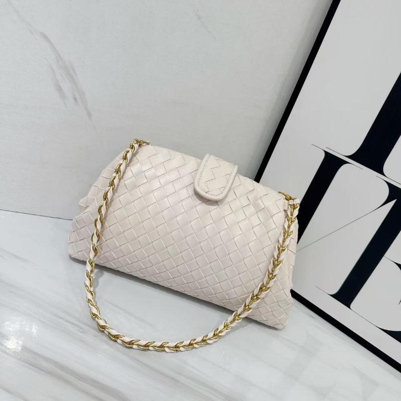 Винтажная классическая сумка-клатч на цепочке, плетеная сумка из коровьей кожи, сумка-облако, подмышечная, на плечо, вечерняя, ручная, сумка-ракушка