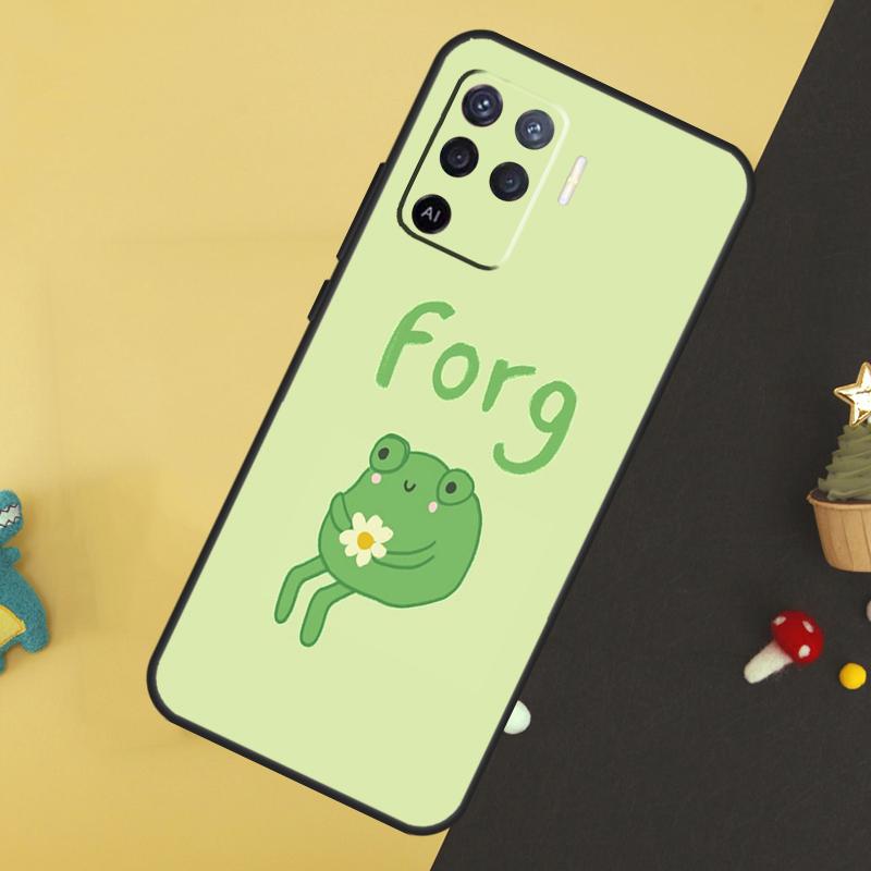Милый Мультяшный Чехол-Лягушка Для Oppo A5 Pro A6 A15 A16 A76 A96 A17 A57 A98 A58 A78 A18 A38 A54 A74 A94 A40 A60 A80