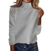 Women's Fashion Thickened High Standing Neck Loose Sweater Plunging Sleeve Bottom Shirt Top