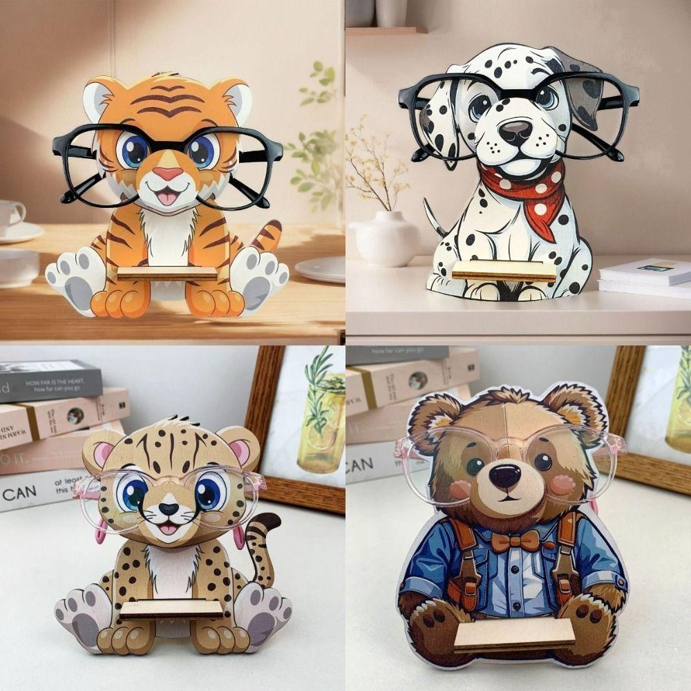 Подставка для хранения очков в виде животного, деревянная подставка для демонстрации очков, держатель для очков, настольный декор