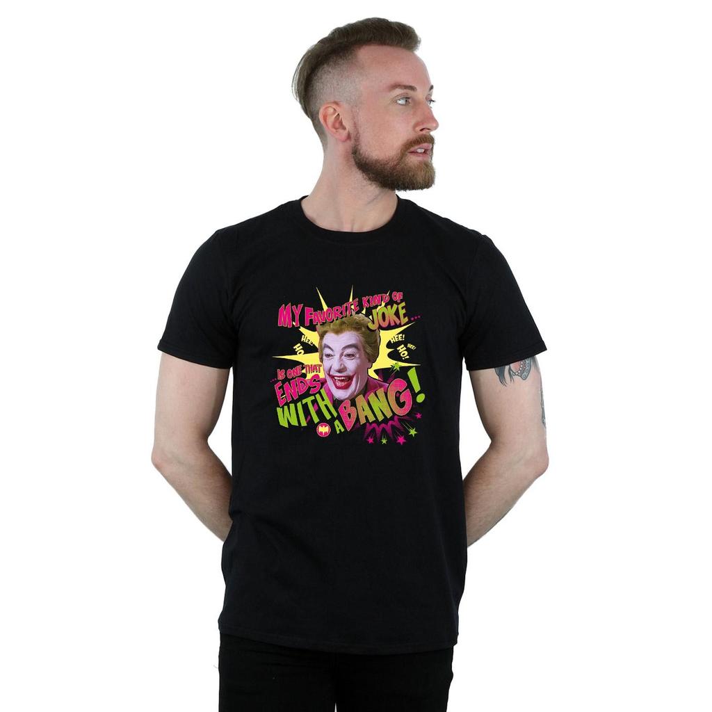 DC Comics Mens Batman TV Series Joker Bang T-Shirt