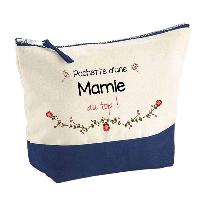 Trousse de maquillage - PLANETEE - Mamie au Top - Grand format - Coton & Impression HD - Fabriquée en France