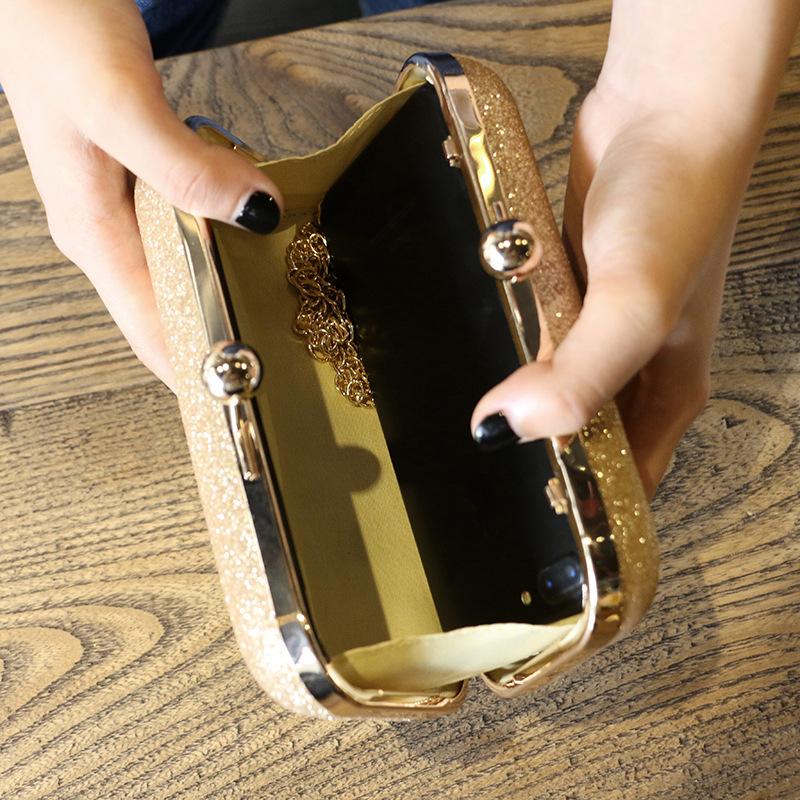 Персонализированная и модная сумка через плечо, мини-сумка для ужина с клипсой, сумка на цепочке, женская сумка на одно плечо, ручная