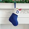 Christmas Stockings Small Embroidered Letter Knitted Xmas Hanging Stocking Decorations Christmas Party Decor