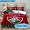 3PCS Custom Name Love Fluminense Bedding Set, Including 1pc Duvet Cover And 2pcs Pillowcases, Suitable for dorms and bedrooms Gift