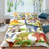 3D Small Dinosaur Cartoon Cute Simple Bedding Set Couple King Single Size For Kids Children Polyester Quilt Cover Pillow Case