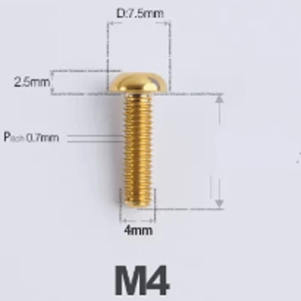 Многоцветный M4 x 6 8 10 12 16 18 20 25 мм Титановый сплав GR5 TC4 Грибковая головка T20 Torx Винт Болт Для Шоссейного велосипеда