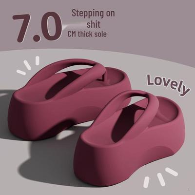 Женские шлепанцы на платформе с высоким каблуком 7.0 см - Модные летние пляжные сандалии