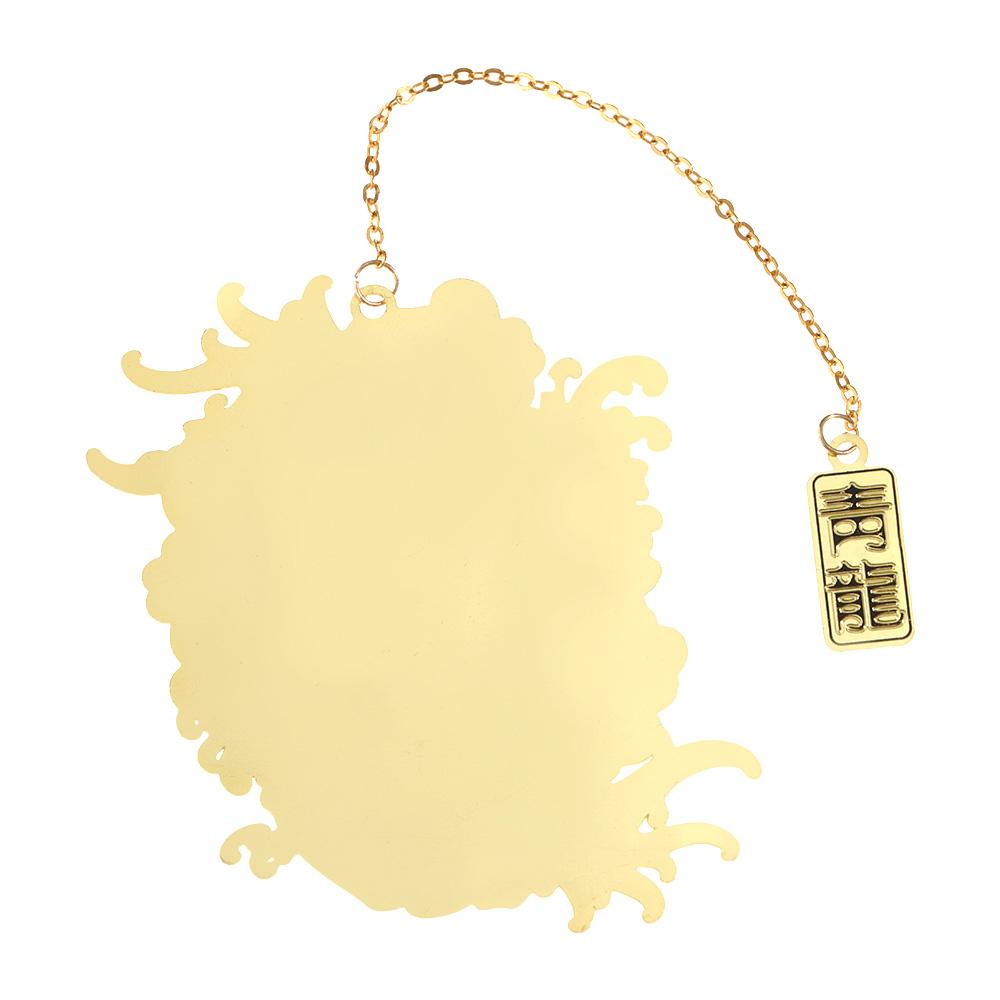 Подарок студенту Металлический Дракон Тигр Ретро Кисточка Закладка для страниц Латунная Закладка Покрашенный Зажим для книг