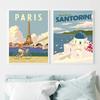 Paris Landscape Poster Paris Greece Bali City Travel Canvas Painting Modern Wall Art Modular Print Picture Aisle Home Decoration No Frame