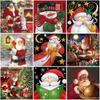 DIY Santa Claus 5D Diamond Painting Full Round Drill Rhinestone Mosaic Diamond Embroidery Cross Stitch Wall Art Home Gift Decor