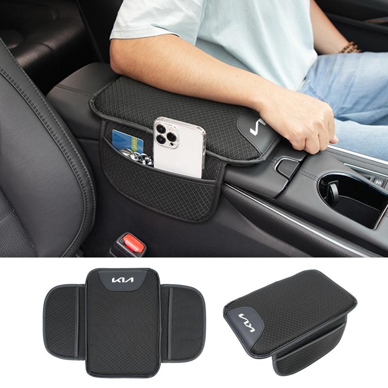 Car Armrest Box Cushion Console Protector Elbow Support Storage Pad For KIA Sportage Rio Ceed Niro Soul Stonic Picanto Sorento