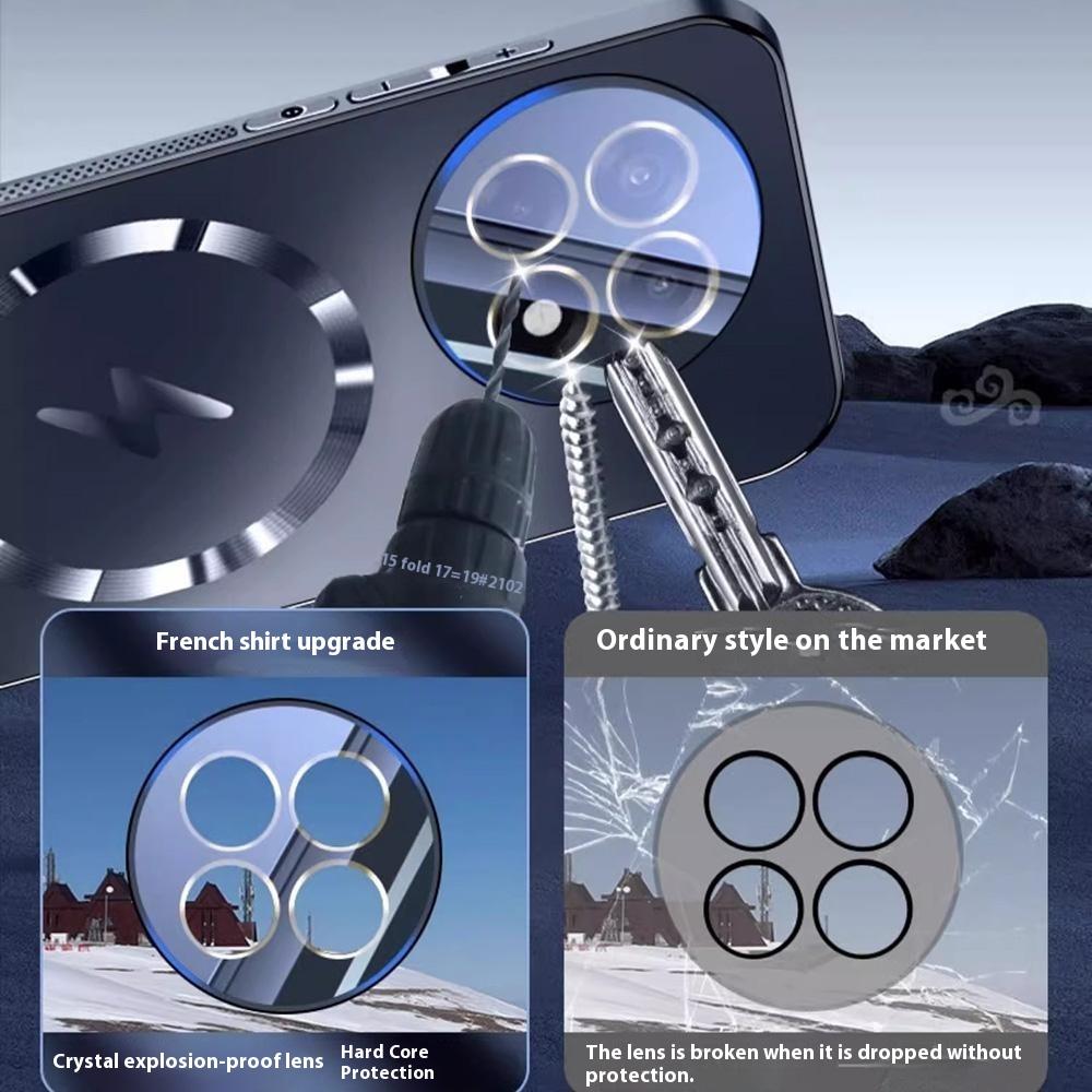 Для OnePlus Ace 5 5G Чехол Совместимый с MagSafe Матовый ПК+ТПУ Теплоотводящая Накладка для Телефона