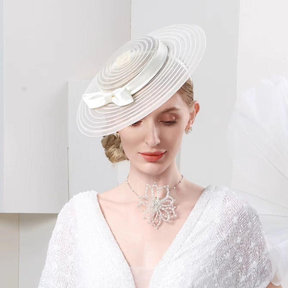 French Vintage Fascinator Hat Exquisite Mesh Pillbox Hat Retro 1920s Hair Accessories Dance Show