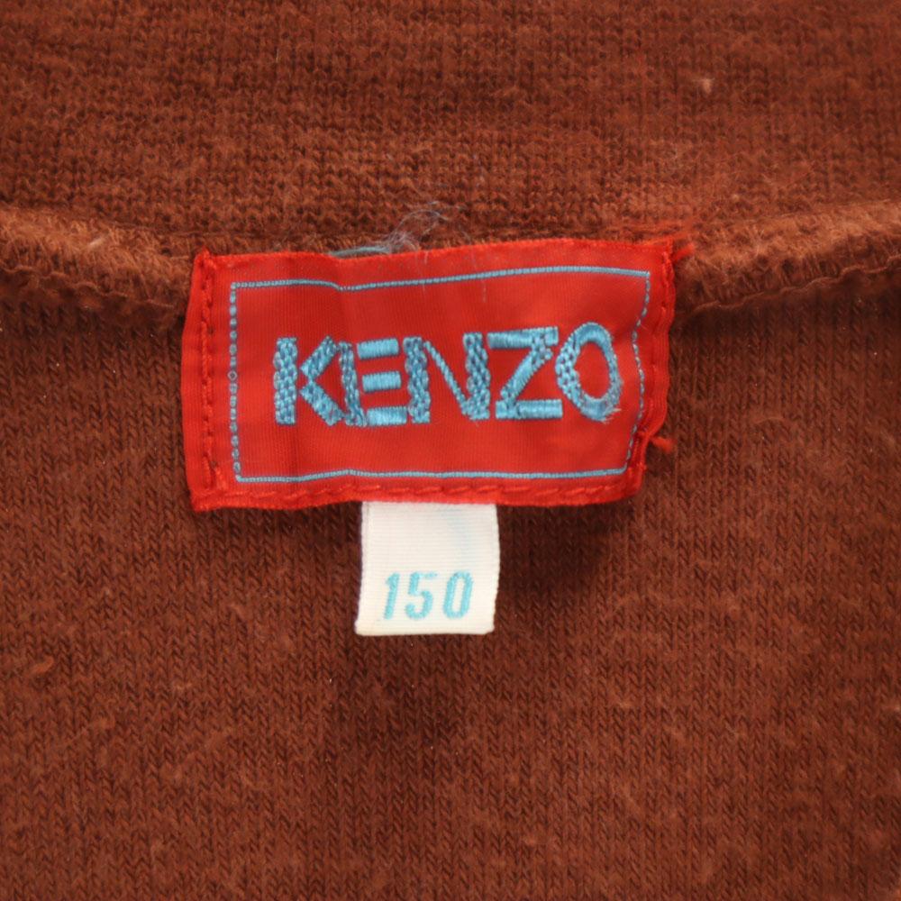 Kenzo 90-е Старый свитшот с переключающимся принтом по всей поверхности 150 Оранжевый Детский Б/У