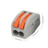 20 Pcs PCT212 Connector Spring Terminal Block 2 Way Cable Connector