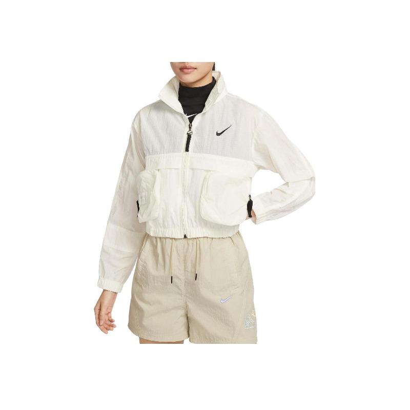 Nike Водоотталкивающая укороченная куртка свободного покроя Женские куртки Парусно-белый DV8035-133