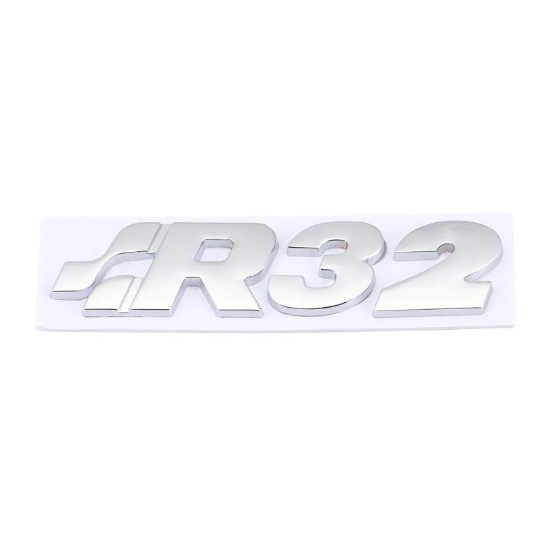AABIO1 Car sticker Front Hood Grill SR 32 Emblem Auto Grille Badge for Volkswagen R Racing VW Sagitar Passat Golf Tiguan Touareg CC GR