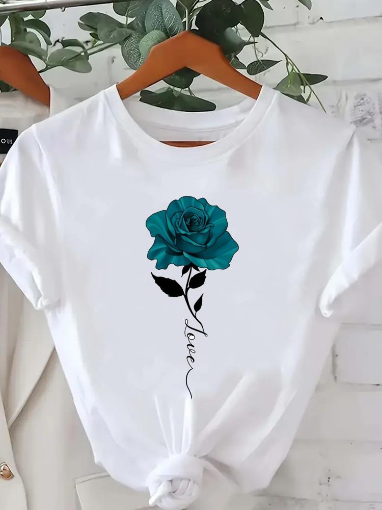 (Asian Size) style butterfly cute o-neck Lady Fashion Women Graphic Tee Short Sleeve T-shirts Casual Clothing Printed Female Top T Shirt