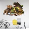 50x70 см снаружи сломанной стены динозавр Юрского периода 3d виниловые наклейки с животными украшение детской комнаты настенные художественные наклейки