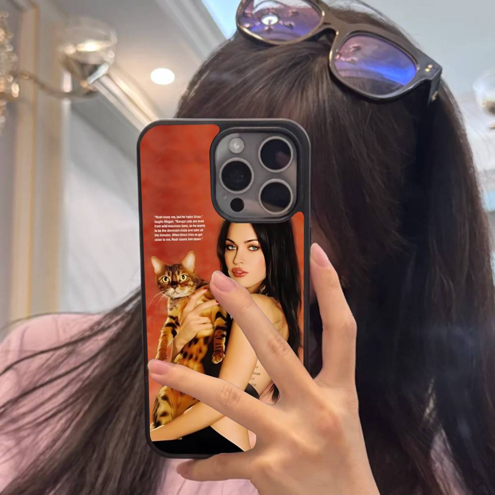 Чехол для телефона с изображением актрисы М-Меган Фокс для IPhone 17 16 15 14 13 Plus 12 11 Pro Max, задняя крышка из PC+TPU
