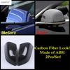 ABS Chrome / Carbon Fiber Accessories For Tesla Model 3 2018 -  Rearview Mirror Decor Shell Rain Shade Eyebrow Cover Trim