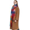 Autumn and Winter New Thickened Shawl Imitation Mohair Coarse Whiskers Colorful Plaid Scarf