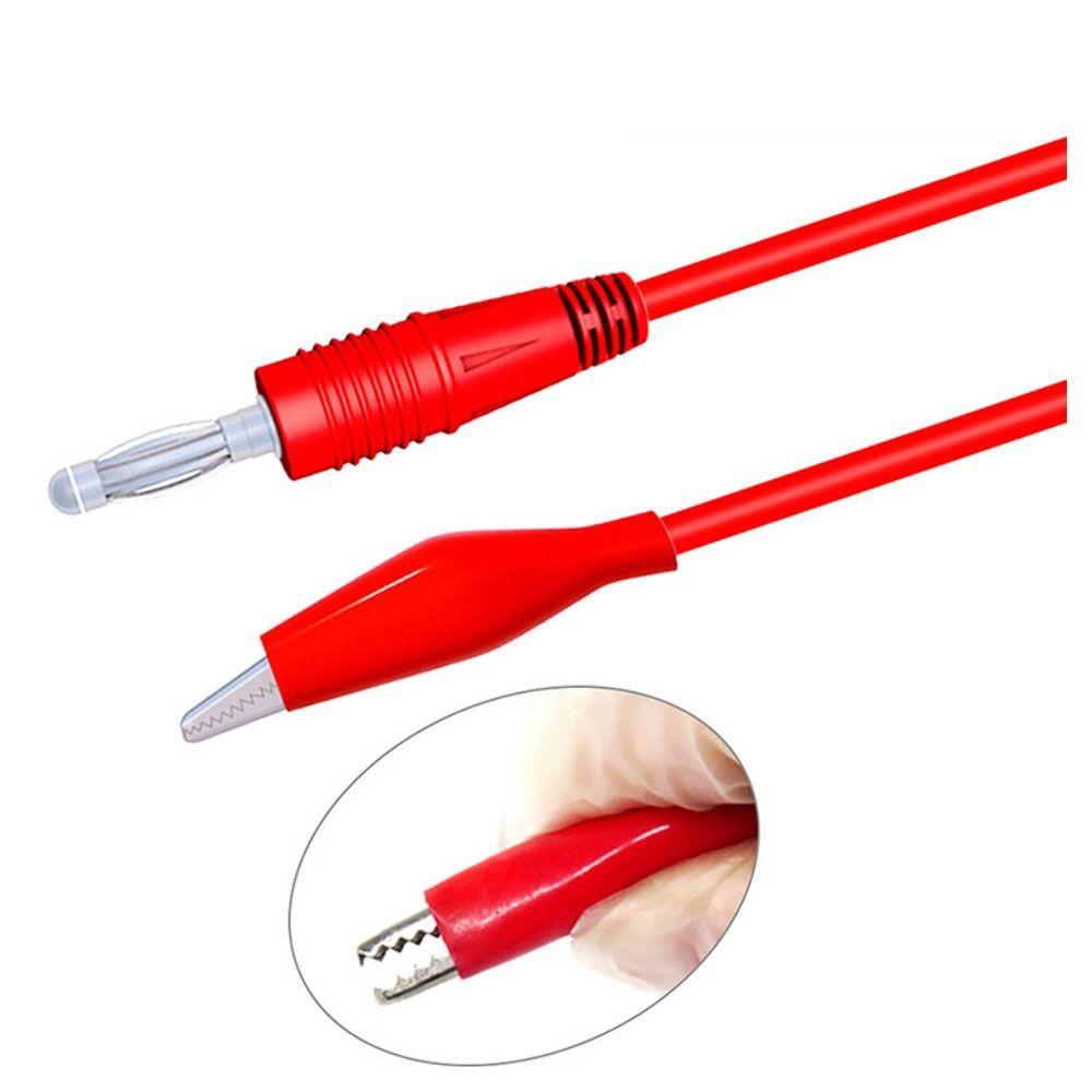 2PCS Copper Banana Plug To Alligator Clip Test Lead Crocodile Clip Multimeter Test Cable  Multimeter