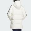 adidas Женская куртка пуховик с капюшоном, в полоску, на молнии, с длинным рукавом, верхняя одежда KC2485