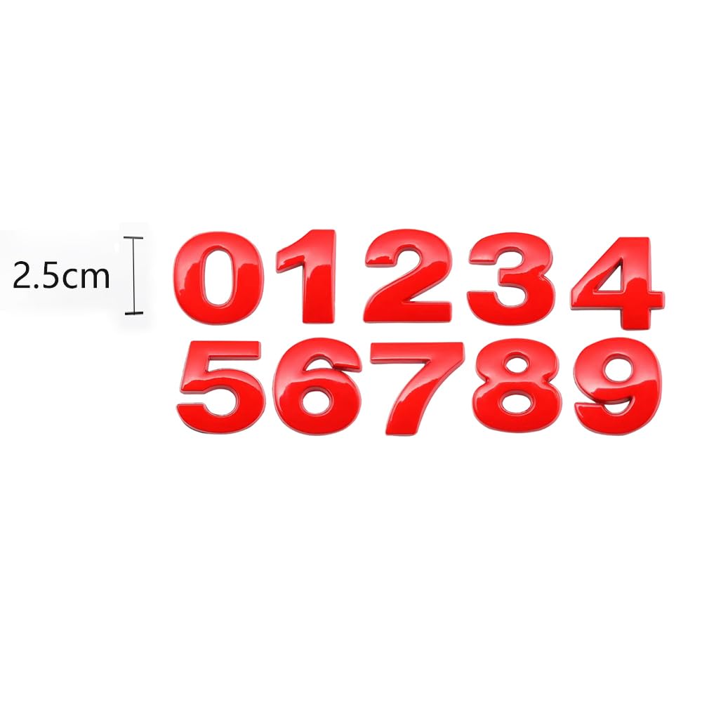 Srasakan Автомобильные 3D Эмблемы Наклейки Украшение Тюнинг Внешние Детали Буква Алфавита Заглавная Буква Наклейки (Красный, Упаковка из 26 штук)