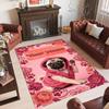 Pug Theme Crystal Velvet Floor Rug Personalized Custom Name Text Warm Carpet Home Decoration