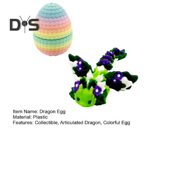 3D-печатное яйцо дракона, красочное яйцо с драконом внутри, шарнирная фигурка дракона, гибкая игрушка-фиджет для детей, наполнители для пасхальной корзины