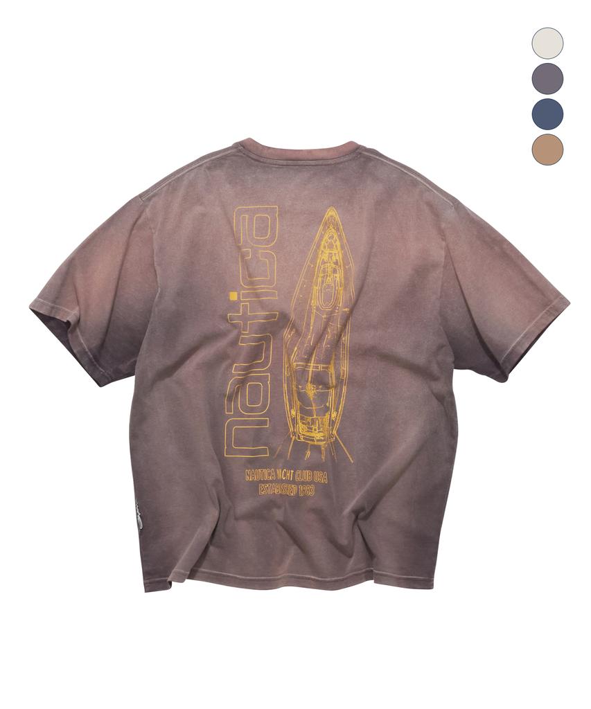 NAUTICA Yacht Blueprint T-Shirt (4 Colors) Nts5726