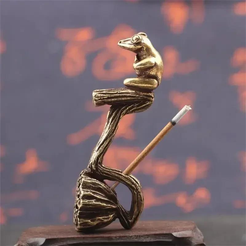 New Creative Shape Handmade Crafts Home Decor Retro Brass Lotus Seed Ornaments Animal Miniature Tea Pet Aroma Stove Gifts