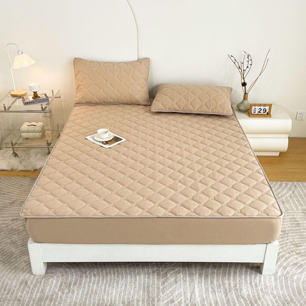 Class A Pure Cotton Quilted Waterproof Non-Slip Antibacterial Fitted Mattress Protector for Hotel and Home Use