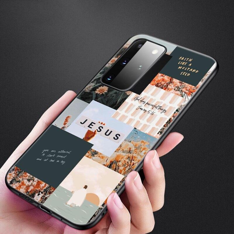 Христианский чехол с Библией Иисусом Христом для Samsung Galaxy S20 S21 FE S10 Lite Note 20 10 Lite S8 S9 + S10E S10 Plus, ультра черный чехол