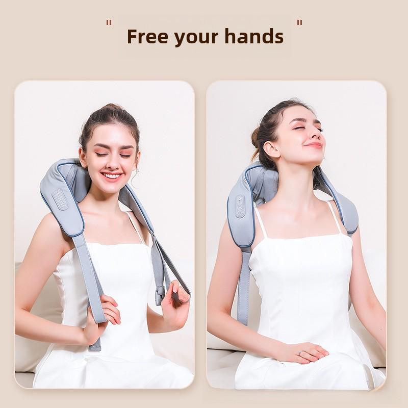 Перезаряжаемый портативный массажер для трапециевидных мышц и шейного отдела позвоночника для надавливания и разминания