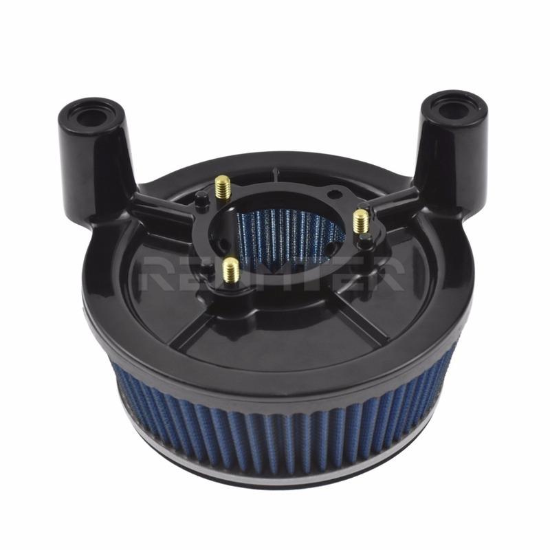 Motorcycle Air Filter System Blue Cleaner Aluminum For Harley Dyna 2000-2017 Softail 2000-2013 2014-2015 Touring 2000-2007
