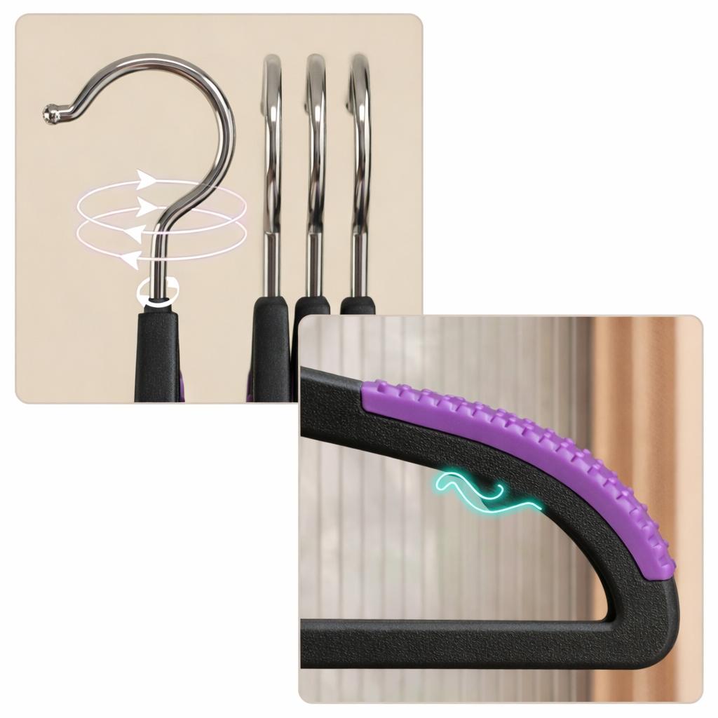 Anti-Slip Clothes Hangers For Wardrobes, Strong, Premium, .