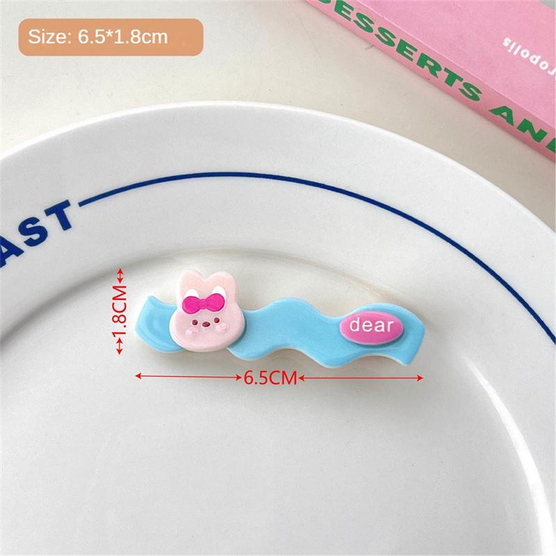 Cartoon Big Eyes Plush Ball Hairpins for Women Girls Funny Rainbow Color Ugly Doll Bangs Side Duck Bill Clips Barrettes Headwear