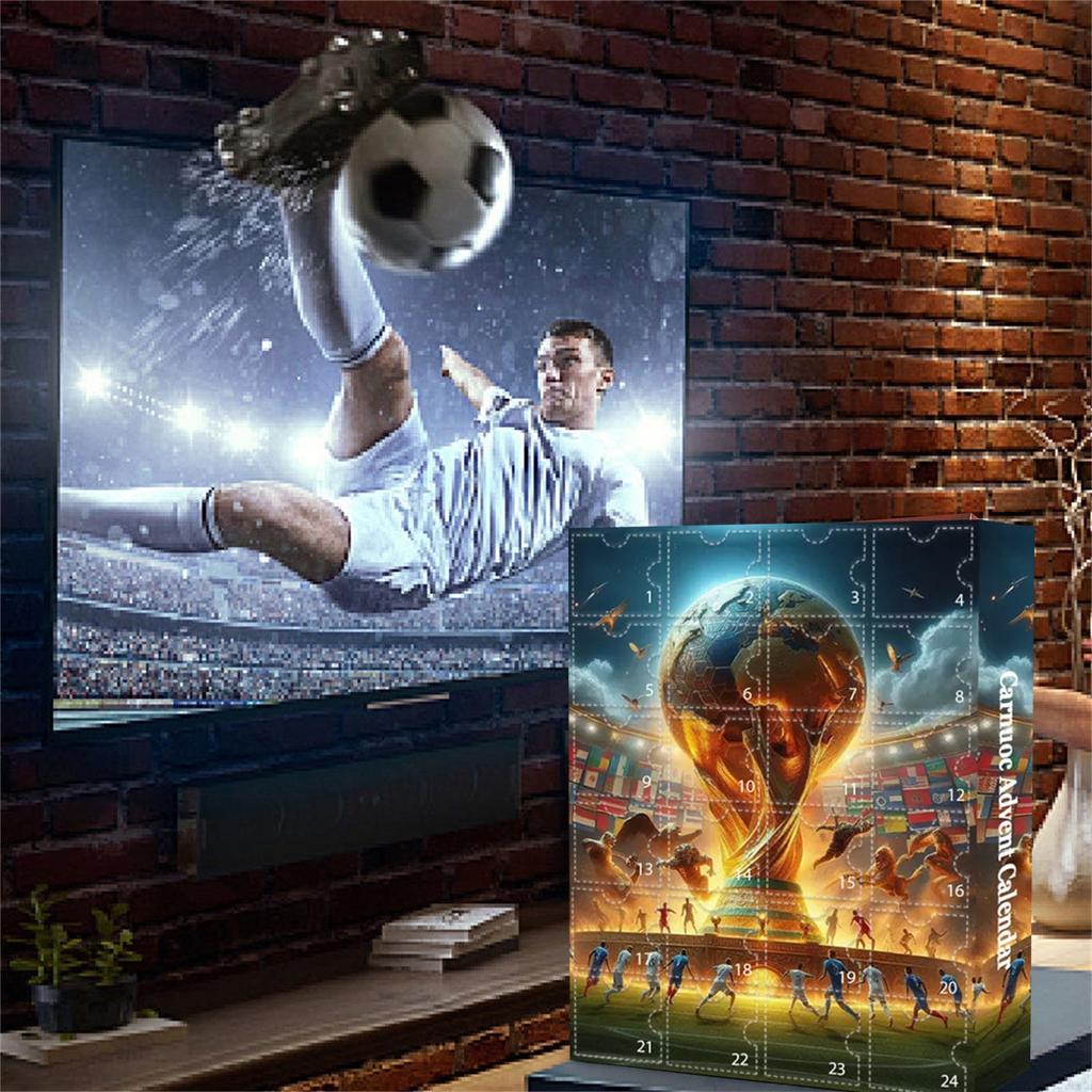 2024 Countdown Advent Calendar Soccer Kit, 24 Days Building Advent Calendars Soccer Party Favors Sports Birthday Christmas Supplies