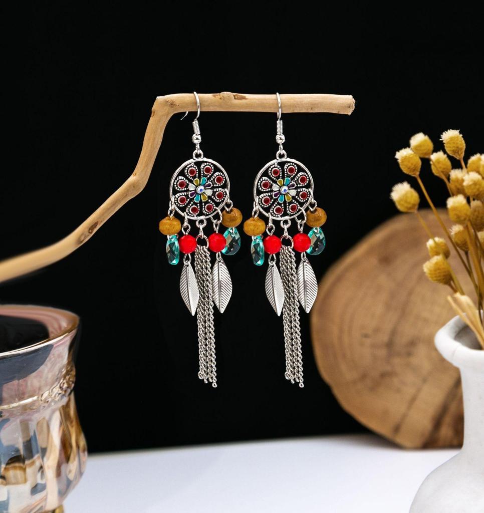 Bohemian Ethnic Tassel Earrings - Tribal Style for Holiday Travel Photography