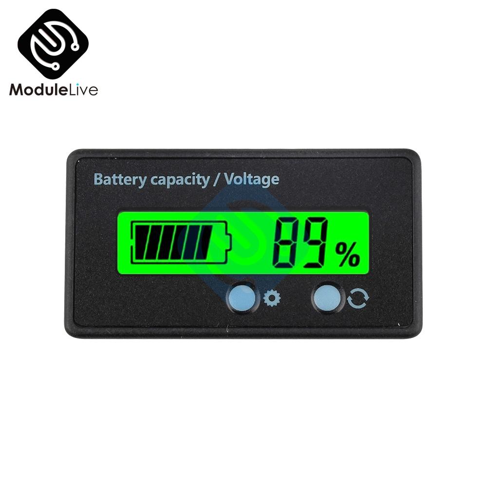 7-111V 6-71V 11V 11V 18V Lead Acid Lithium Battery Capacity Indicator Car Motorcycle Digital Voltmeter Voltage Tester Meter Tool